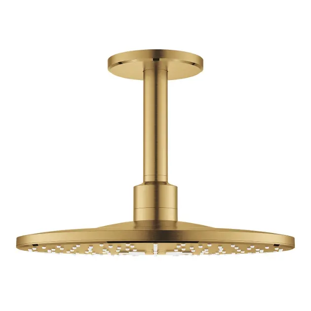 Grohe Rainshower SmartActive - Rociador de ducha 310, brazo de ducha 14 cm, 2 chorros, Cool Sunrise cepillado 26477GN0