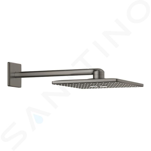 Grohe Rainshower SmartActive Cube - Kopfbrause 310, Duscharm 43 cm, 2 Strahlarten, Hard Graphite 26479AL0