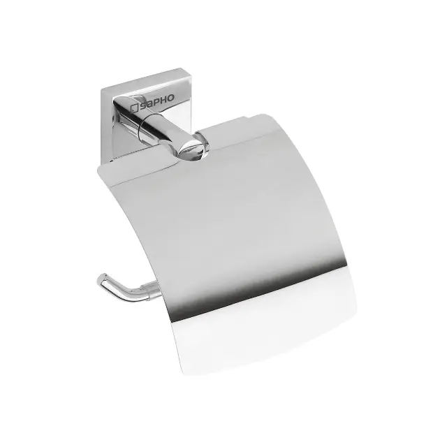 Sapho X-SQUARE - Toiletrolhouder met deksel, chroom XQ700