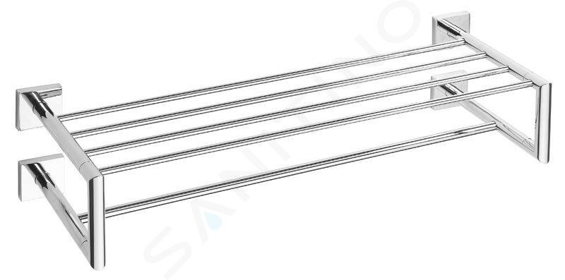 Sapho X-SQUARE - Doppelhandtuchablage mit Railing, Länge 62 cm, chrom XQ412
