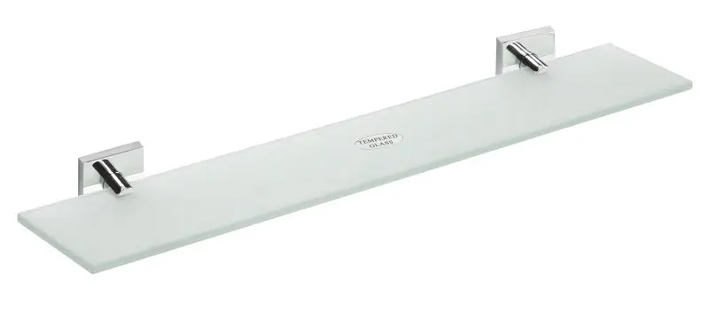 Sapho X-SQUARE - Polička, délka 60 cm, mléčné sklo/chrom XQ603