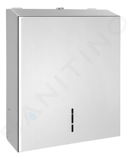 Sapho Settore alberghiero - Distributore di asciugamani di carta 285x370x105 mm, acciaio inox lucido XP048