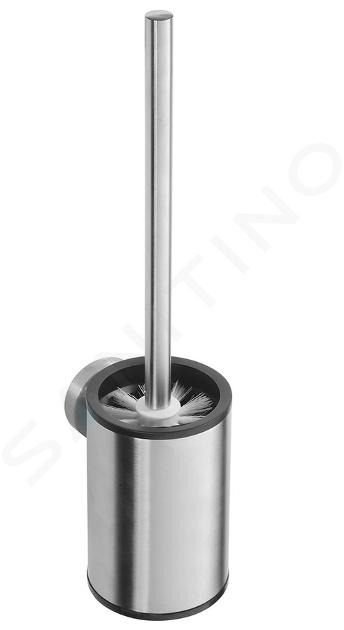 Sapho X-STEEL - Scopino WC a parete, con supporto, acciaio inox spazzolato XS305