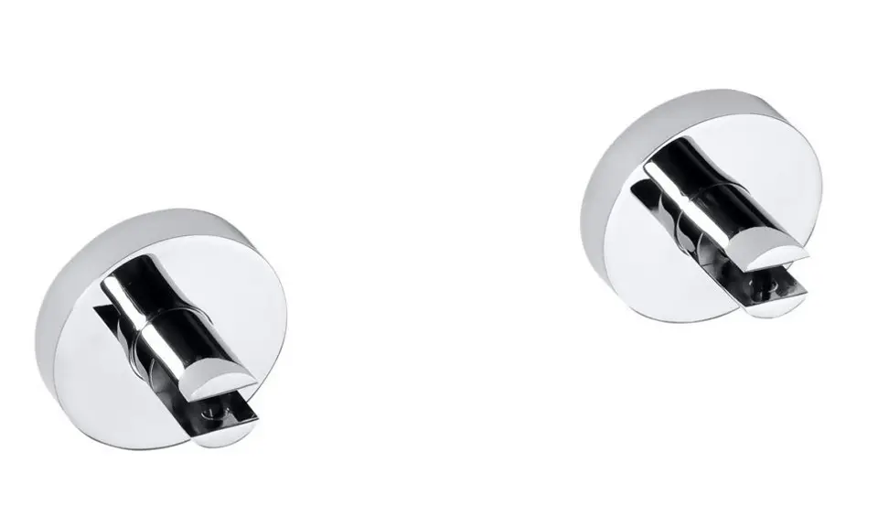Sapho X-Round - Supporti per mensola, 2pz, cromo XR009