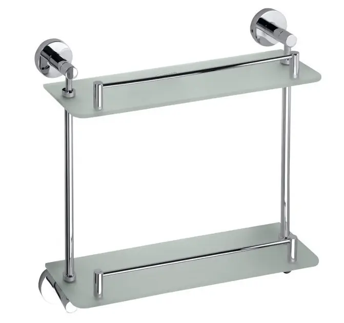 Sapho X-Round - Planchette 2 laags, lengte 40 cm, glas/chroom XR602