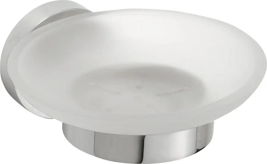 Sapho X-Round - Zeepschaal met houder, glas/chroom XR803