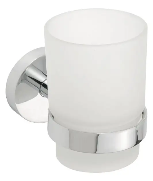 Sapho X-Round - Стъкло за четки и паста с държач, хром XR903