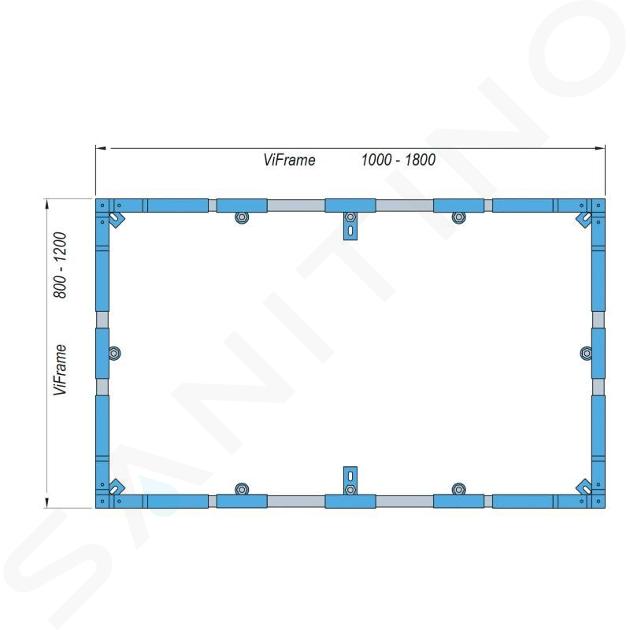 Villeroy & Boch Príslušenstvo - Inštalačný rám ViFrame na vaničky z materiálu Quaryl od 1000x1000 mm U91412400