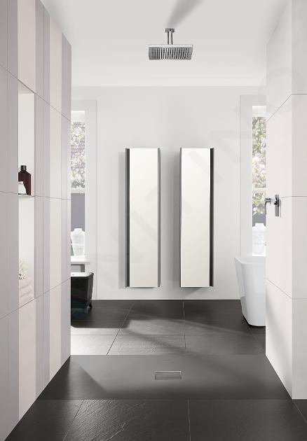 Villeroy & Boch Squaro Infinity - Douchebak, 900x1200 Quaryl, antraciet UDQ1290SQI2V-1S | Sanitino.nl