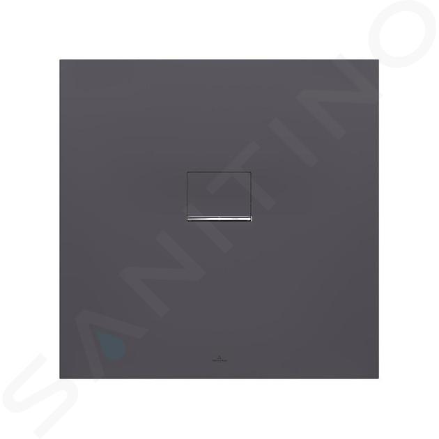 Villeroy & Boch Squaro Infinity - Douchebak, 90x90 cm, Quaryl, antraciet UDQ9090SQI1V-1S