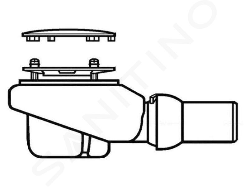 Villeroy & Boch Subway Infinity - Zestaw odpływowy Tempoplex Plus Compact, średnica 90 mm, kolor biały 92260068