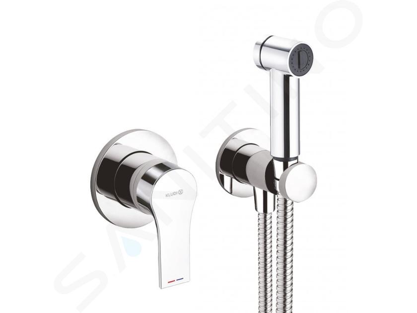 Kludi Zenta SL - Set miscelatore monocomando ad incasso con doccetta bidet, cromo 489980565