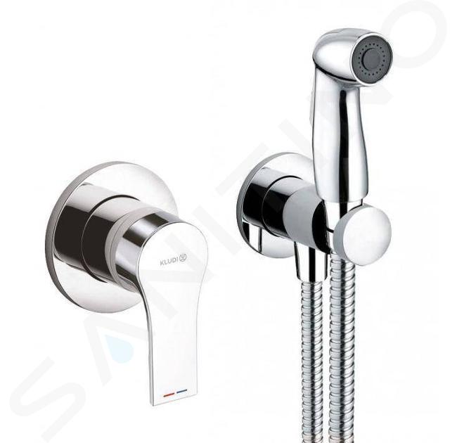 Kludi Zenta SL - Set miscelatore monocomando ad incasso con doccetta bidet, cromo 489990565