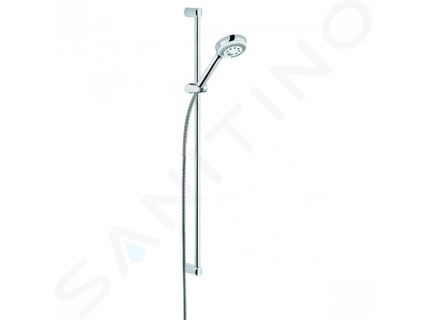 Kludi Logo - Colonne de douche avec pommeau de douche, support, barre et flexible, chrome 6839305-00