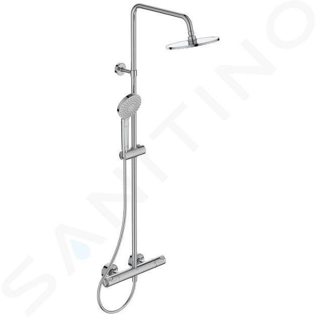 Ideal Standard CeraTherm - Set de douche T50 avec thermostat, 200 mm, 3 jets, chrome A7225AA