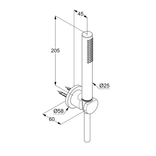 Kludi Nova Fonte - Colonne de douche avec pommeau de douche, support, barre  de 900 mm et flexible, noir mat 2084039-15