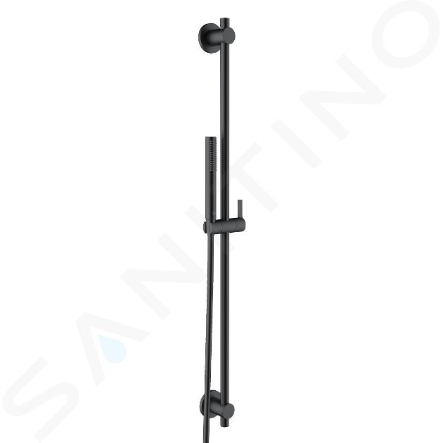 Kludi Nova Fonte - Set doccetta, supporto, asta saliscendi 900 mm e flessibile, nero opaco 2084039-15