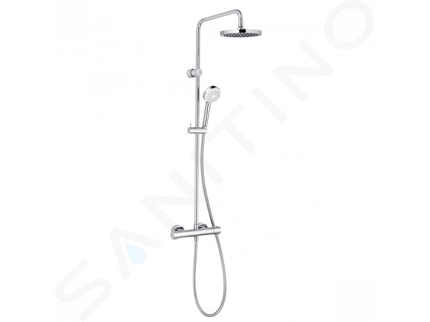 Kludi Logo - Colonne de douche avec thermostat, 1 jet, chrome 6809405-00