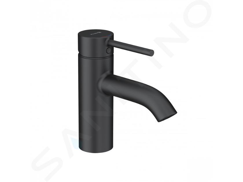 Kludi Bozz - Grifo de lavabo con desagüe Push-Open, negro mate 382663976