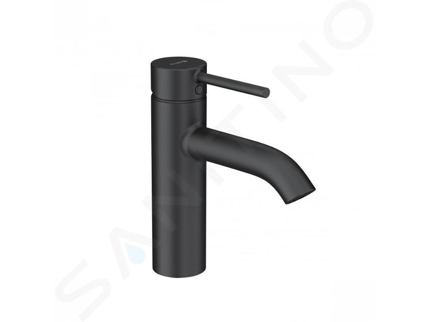 Kludi Bozz - Grifo de lavabo con desagüe Push-Open, negro mate 382883976