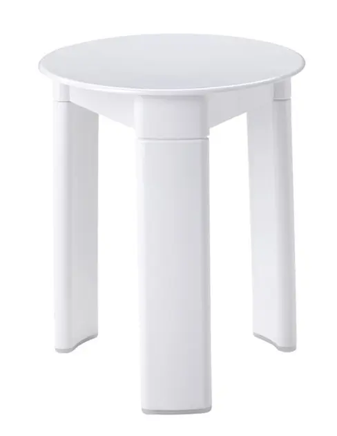Aqualine - Bathroom stool Trio, diameter 33x40 cm, white 2072