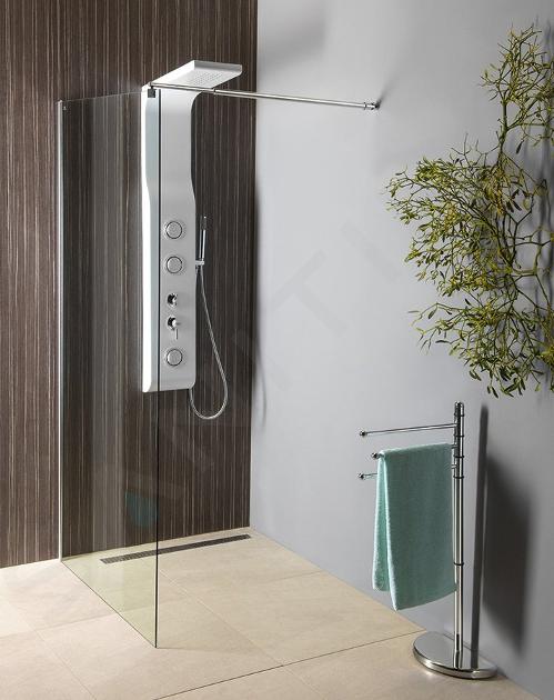 Aqualine Walk-In - Paroi de douche 1000x1900 mm, verre clair WI101