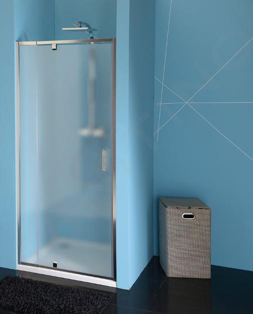 Polysan Easy Line - Porte de douche pivotante 760-900 mm, verre Brick EL1638