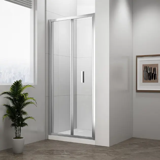 Polysan Easy Line - Összecsukható zuhanyajtó 1000 mm, átlátszó üveg EL1910