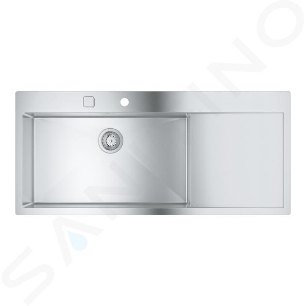 Grohe Drezy - Drez K1000 s automatickým odtokom, 1160x520 mm, kefovaná nerezová 31581SD1