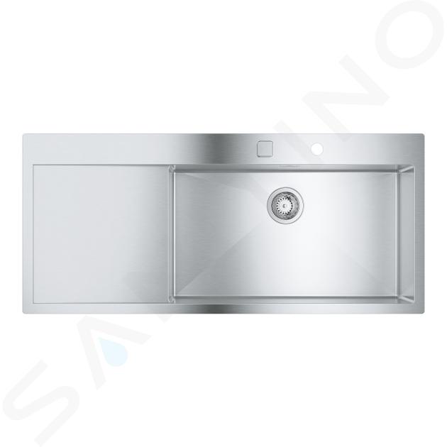 Grohe Drezy - Drez K1000 s automatickým odtokom, 1160x520 mm, kefovaná nerezová 31582SD1