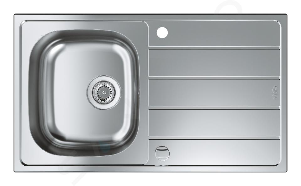 Grohe Éviers - Évier K200 avec garniture de vidage automatique, 860x500 mm, inox brossé 31552SD1