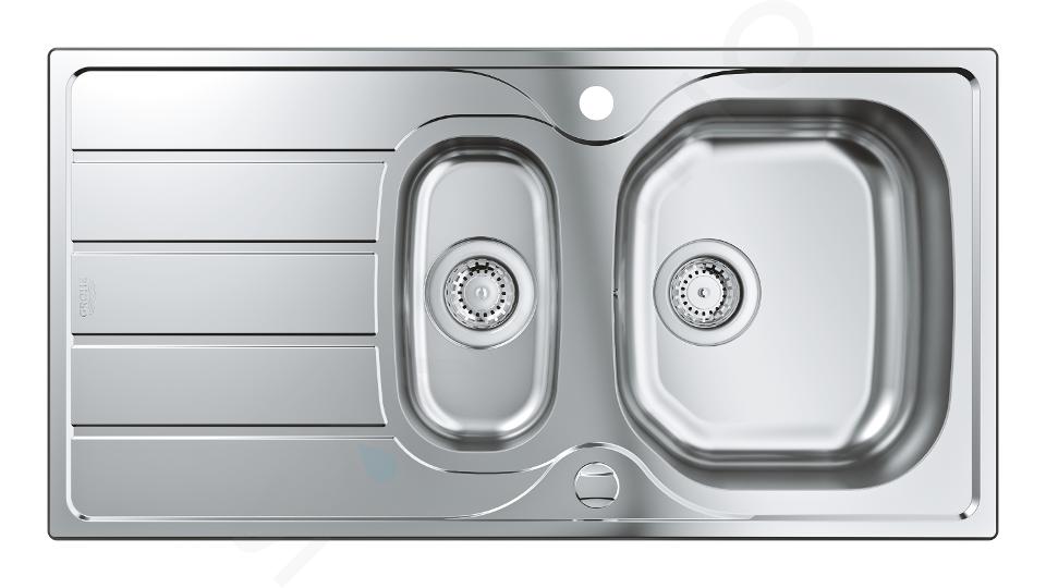 Grohe Éviers - Évier K200 avec garniture de vidage automatique, 97x50 cm, inox brossé 31564SD1