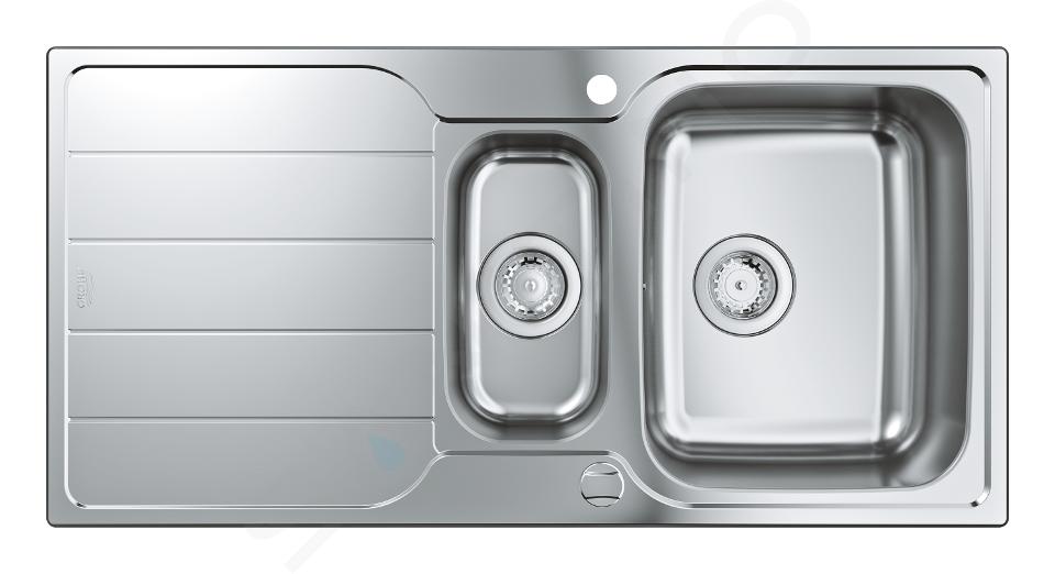 Grohe Lavelli - Lavello K500 con scarico automatico, 1000x500 mm, acciaio inox spazzolato 31572SD1