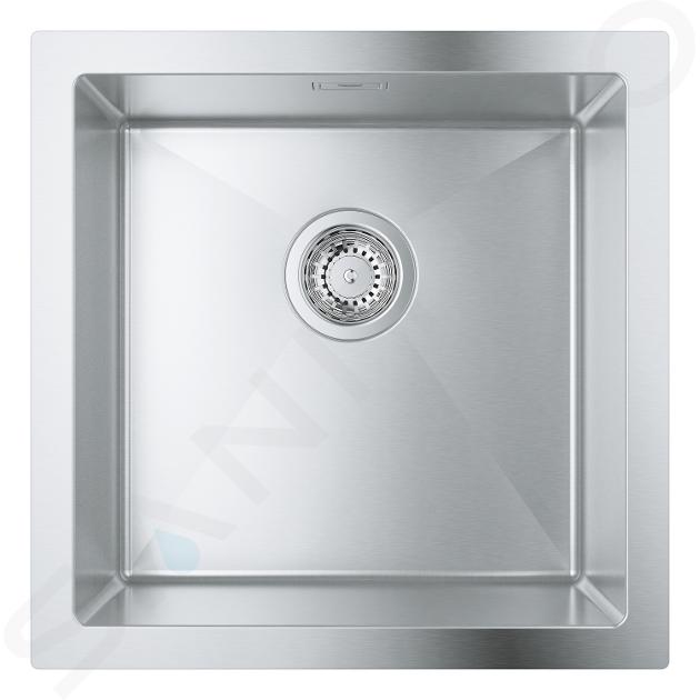 Grohe Fregaderos - Fregadero K700 con desagüe, 464x464 mm, acero inoxidable cepillado 31578SD1