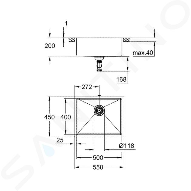 Comprar Fregadero acero inoxidable Grohe en oferta 31577SD1