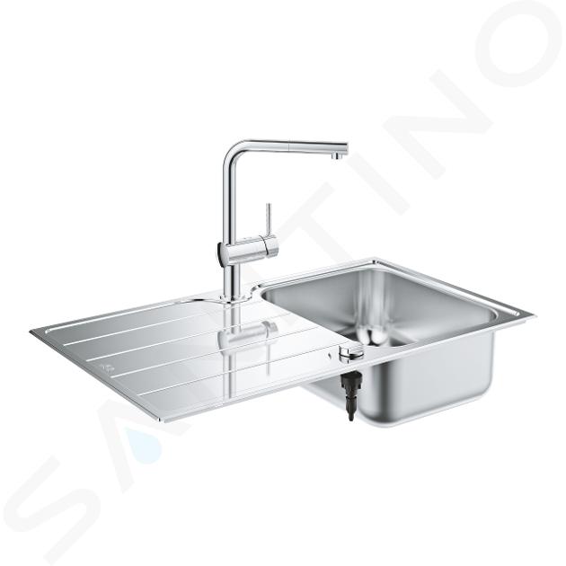 Grohe Zlewozmywaki - Zestaw zlewozmywaka K500 i baterii Minta, stal szlachetna/chrom 31573SD1