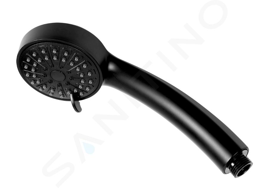 Novaservis Douchettes à main - Pommeau de douche, 3 jets, noir mat RU/869,5