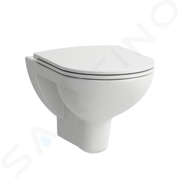 Laufen Pro - WC wiszące z deską Slim, wolnodomykające, bez kołnierza, białe H8669510000001