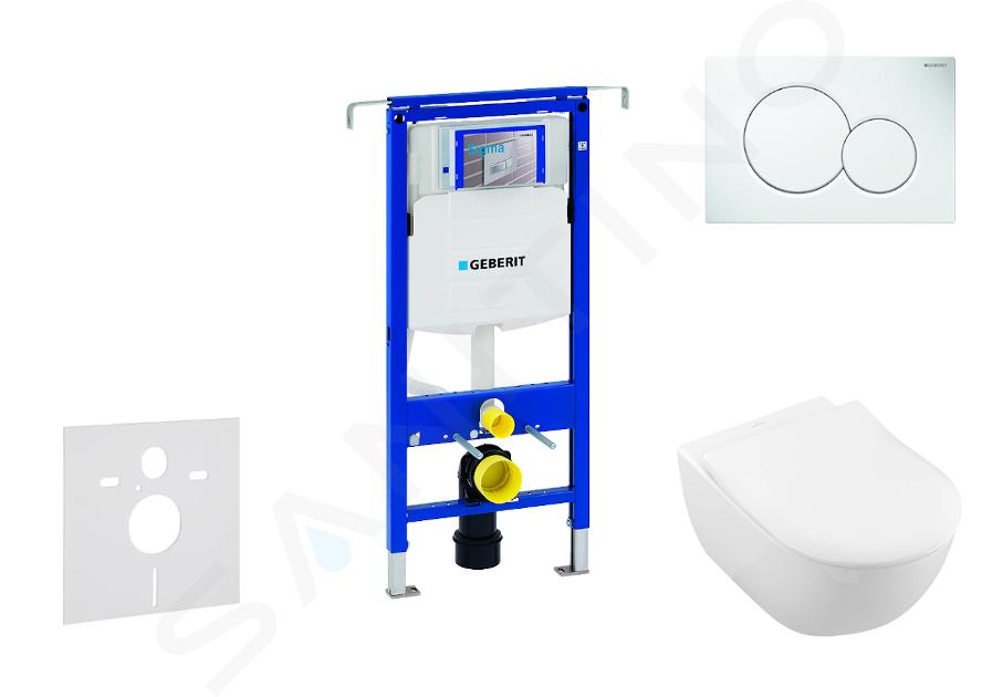 Geberit Duofix - Vorwandinstallationsset, WC mit Sitz Subway 2.0, DirectFlush, SoftClose, CeramicPlus, Betätigungsplatte Sigma01, Alpinweiß 111.355.00.5 NI1