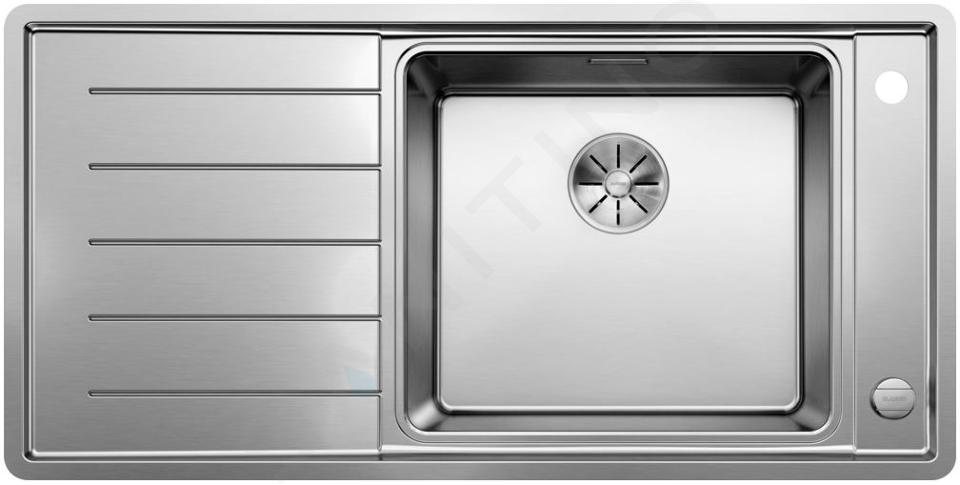 Blanco Andano - Lavello, 1000x500 mm, con comando piletta di scarico, acciaio inox 522999