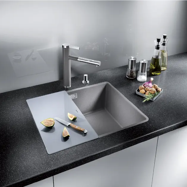 afdeling troon ego Blanco Accessoires - Snijplank voor spoelbak, silver glas 227697 |  Sanitino.nl