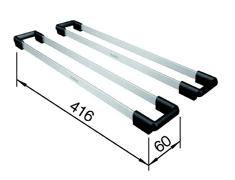 achan　1001 Blanco Accessories - Universal Top rails, 2 pieces 235906