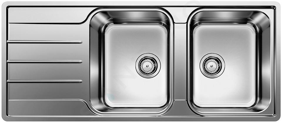 Blanco Lemis 8 - Spoelbak, 116x50 cm, geborsteld rvs 523036
