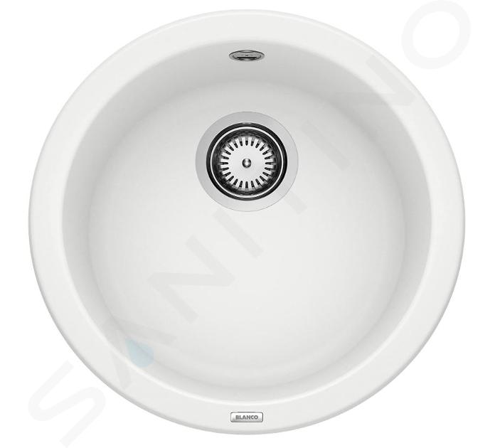 Blanco Rondo - Fregadero de silgranite, diámetro 450 mm, blanco 511621