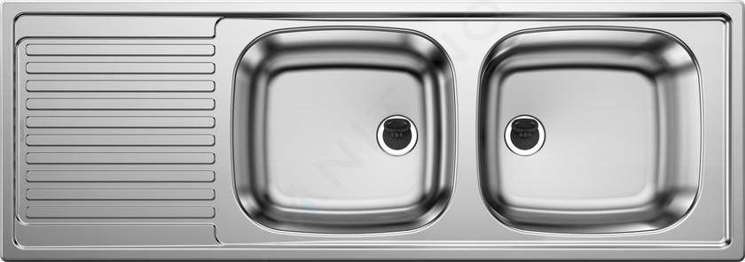 Blanco Top EZS - Fregadero, 124x44 cm, acero inoxidable 500374