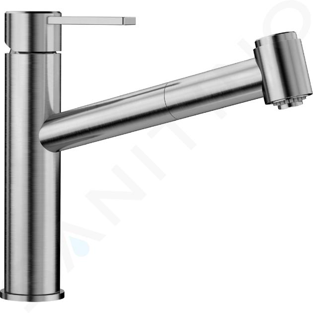 Blanco Ambis S - Mitigeur d’évier avec douchette extractible, inox brossé 523119