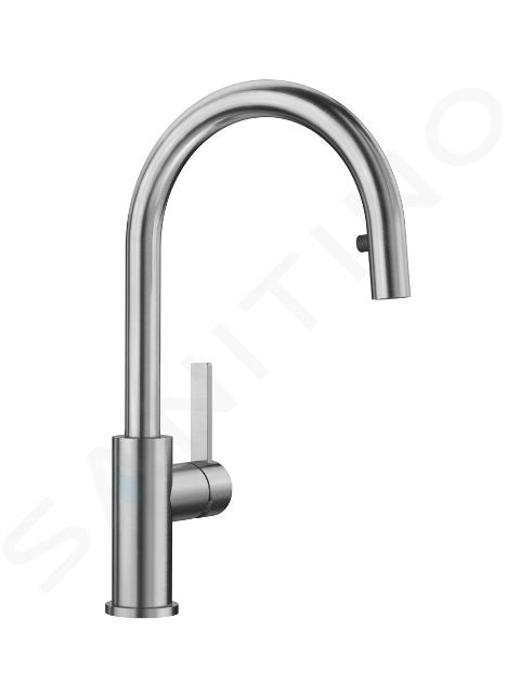 Blanco Candor S - Mitigeur d’évier avec douchette extractible, inox brossé 523121