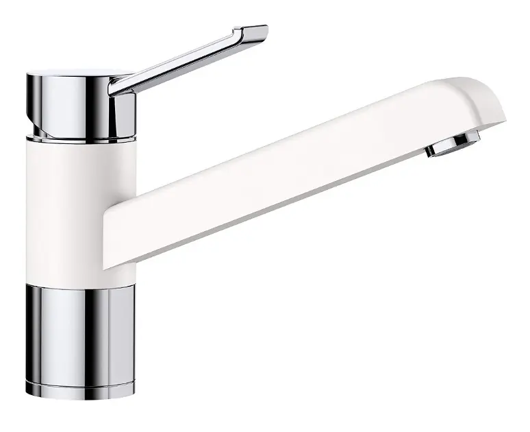 BLANCO Urbena Küchenarmatur 526932 – Pull-Down Auslauf, 1,5 GPM, Chrom/Weichweiß, Aus Massivem Messing