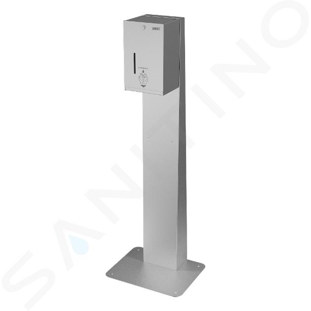 Sanela Distributeurs en inox - Distributeur automatique de désinfectant sur pied, volume 5 l, alimentation par pile, inox mat SLZN 59ESB