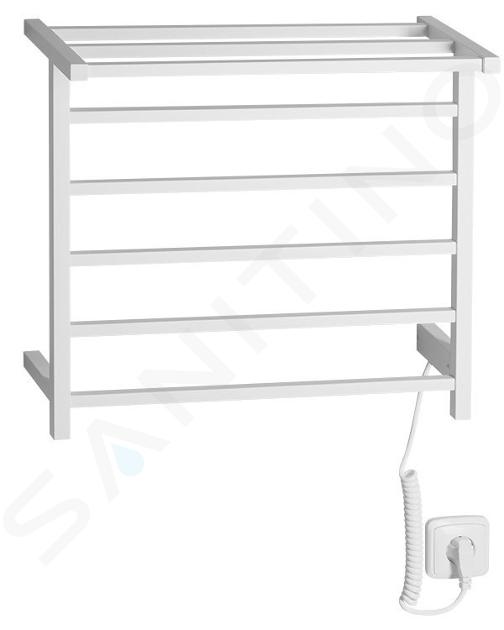 Sapho Scaldasalviette - Scaldasalviette elettrico Elzor 500x470 mm, 60 W, bianco opaco EB500